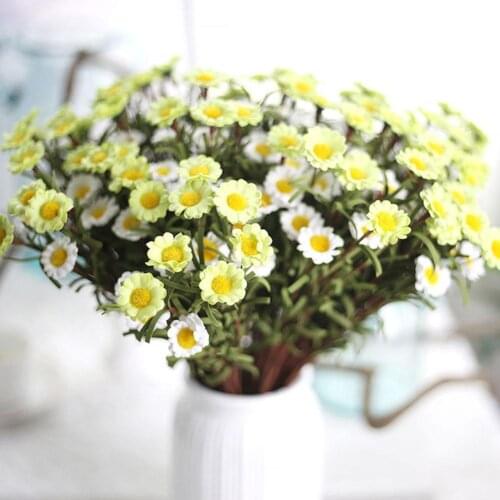 Artificial Fake Silk Flower Bouquet Home Wedding Party Decoration 8 Heads