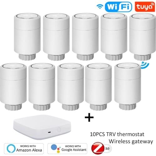 Tuya Zigbee Thermostat Valve Wifi Zigbee Radiator Actuator Zigbee Gateway Hub