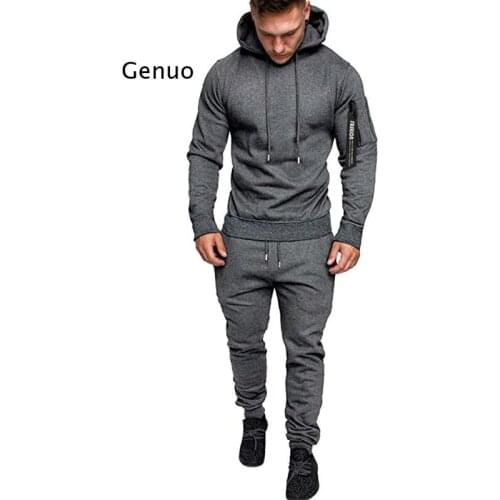 AUTUMN 2 Pieces Tracksuit Mens Military Hoodie Sets Camouflage Muscle Man Autumn Winter Tactical Sweat Top and Jacket Pants