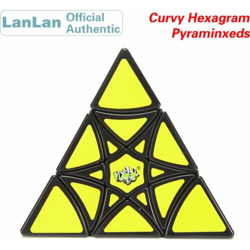 LanLan Curvy Hexagram 3x3x3 Pyramid Magic Cube 3x3 Speed Puzzle Antistress Educational Toys For Children