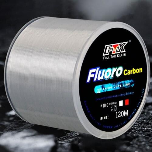 120M Invisible Fluorocarbon Coating Fishing Line 7.15LB-45LB Carbon Fiber Leader Line Strong Monofilament Nylon Line Accessories
