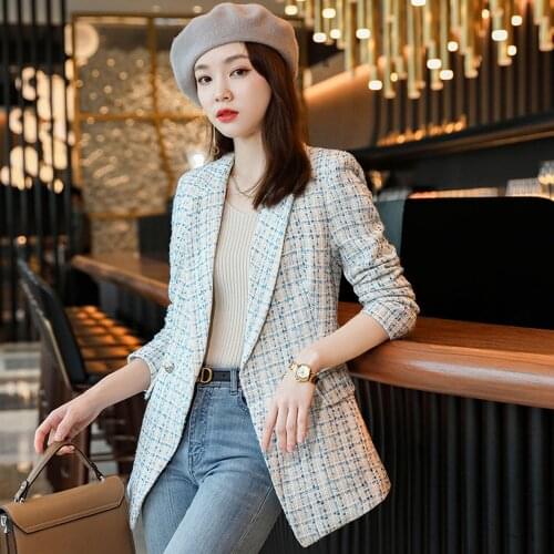 LSHITT Women's Tweed Blazers