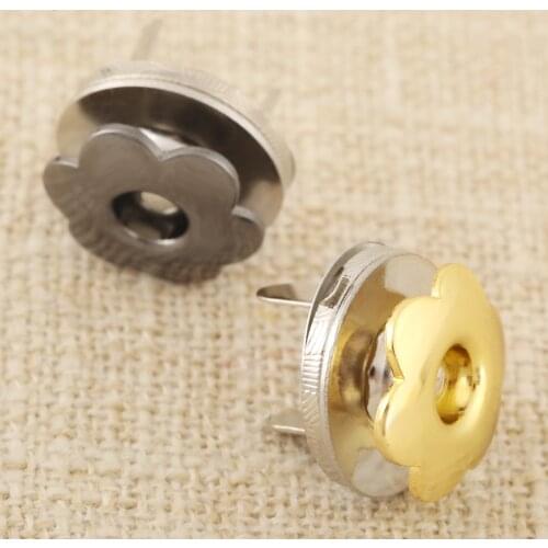 17mm DIY Metal Magnetic Snaps Rivets Stud Closure Clasp Buttons Fastener Press Buckle Lady Purse Wallet Handbag Clothes 5Pcs