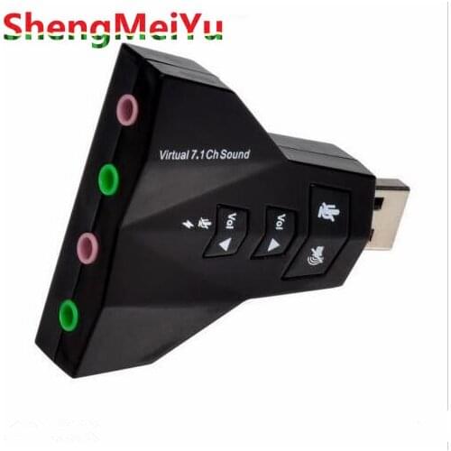 Microphone MIC Headset 7.1 Ch 3D Audio Card Converter Double Sound Card Virtual 7.1 Channel USB 2.0 Audio Adapter Dual