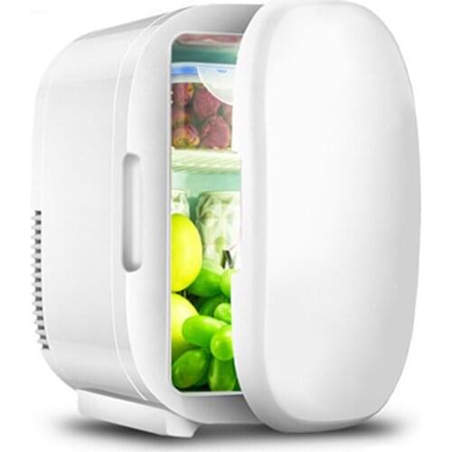 8L Office Food Drink Refrigeration Electric Dual Use Mini Car Fridge Portable Cooling and W DC12-24V/AC220V BX05