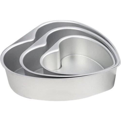 3-Piece Set Of Heart-Shaped Live Bottom Cake Mold Non-Stick Live Bottom Cake Mold Chiffon Cake Mold DIY