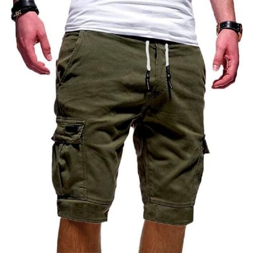 New Mens Shorts Fitness Casual Drawstring Short Pants High Quality Shorts Mens Multi-pocket Sports Shorts Chores Para Hombre