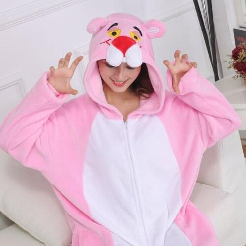Cartoon Pajamas Kigurumis Onesies For Adults Women Witner Sleepwear Zipper Animal Kumamoto Unisex Flannel Nightie Sleepwear