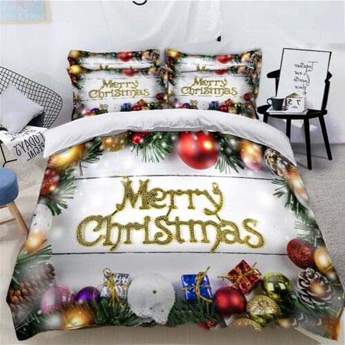 Christmas gift 2/3PCS Bed sheet pillow case set Flannel Mattresses 1.5m/1.8m/2.0m Fabric Solid Fitted Sheet Mattress Cartoon