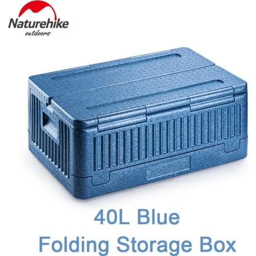 Naturehike 40L Folding Storage Box EPP Outdoor Camping Ultralight 0.9kg Food Fresh Keeping Box Portable Travel Picnic Daily Use