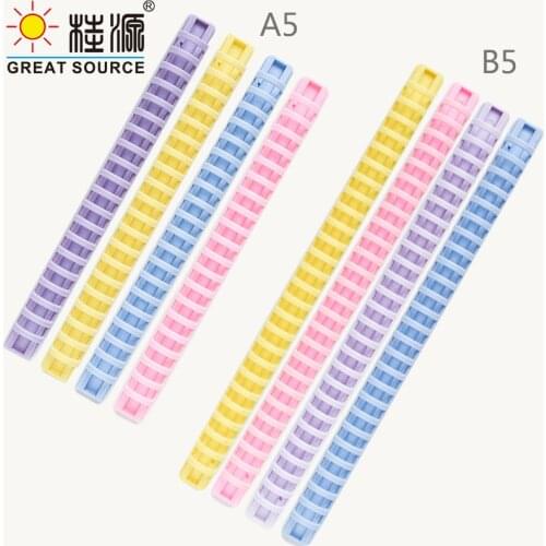 Color Loose-leaf Binder A5 B5 Transparent 20/26 Hole Bind Circle Index Separator Organizer Calendar Ring For Journal (30PCS)