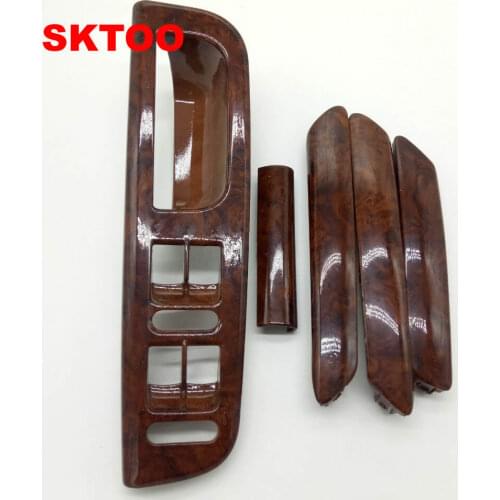 SKTOO 5PCS/A Set mahogany Inside door handle handrails shake decorative cover For Vw passat B5 Top quality Factory price
