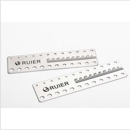 Dental Endodontic Span Measure Scale Ruler Stainless steel dental endo ruler 2 PC