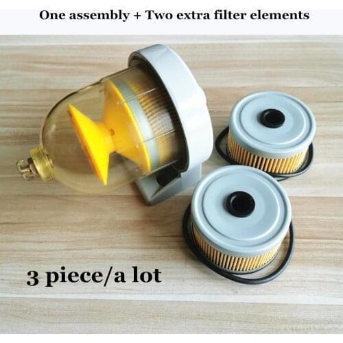 3 Pcs Fuel Filter DAHL65 Assembly Universal for Boats and Ships Set of DAHL65-w30 Fuel Water Separator Diesel Engine