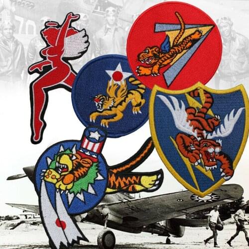 Military WW2 Us Air Force The Flying Tigers Embroidered Patch Insignia Full Set Military Store 5605101