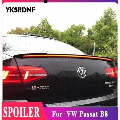 YKSRDNF For vw passat b8 spoiler 2017 2018 2019 High quality ABS glossy black rear wing sport accessories body kit