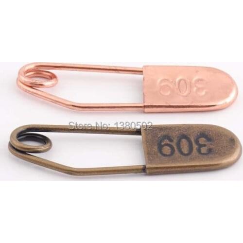 10pcs /lot Rose Gold bronze color Top Quality 55*15mm Safety Pins brooch pins Finding for Garment Accessories