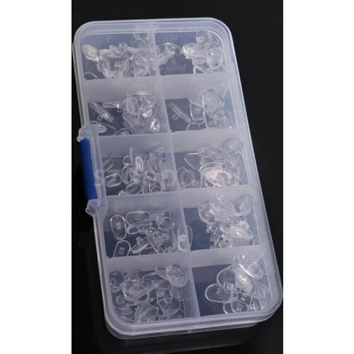 100 Pairs Silicone Spectacle Eyeglass Sunglasses Reading Glasses Nose Pads