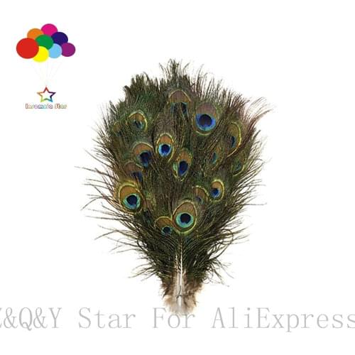 20 beautiful natural peacock feathers for craft party decoration 25-30 cm (10-12 inches) Diy jewelry feather vase accessory