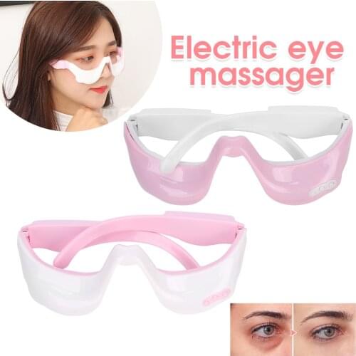 3D EMS Micro-Current Pulse Eye Relax Massager Heating Therapy Acupressure Fatigue Relief Wrinkle Reduction Blood Circulation