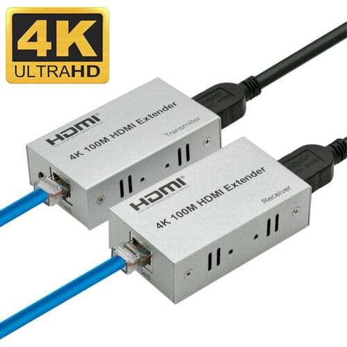 4K HDMI extender by cat5e/6 cable 60M HDMI 4K extender over RJ45 ethernet cable for PC DVD UHDTV