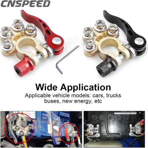 6v 12v 24v Boat Race Car UTV Tractor Truck 1 Pair Toolless Quick Disconnect Battery Main Cable Post Terminal Shut-Off Connectors