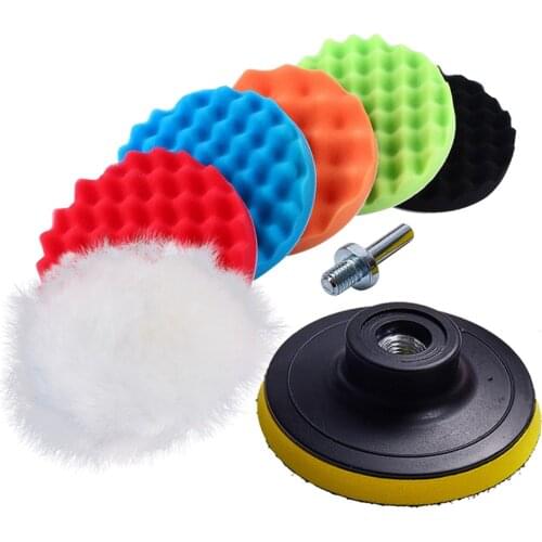 8Pcs/Set Buffing Sponge Polishing Pad Car Polisher Waxing Pads For Boat Foam Polishing Pad Kit Car Polisher Compound Polishing