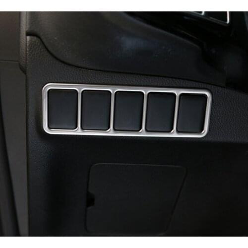 ACCESSORIES FIT FOR MITSUBISHI OUTLANDER 2016 HEADLIGHT DASHBOARD SWITCH BUTTON CHROME COVER TRIM BEZEL CONTROLLER KNOB GARNISH