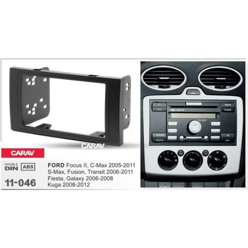 CARAV 11-046 Top Quality Radio Fascia for FORD Focus II,C-Max;S-Max,Fusion, Transit Stereo Fascia Dash CD Trim Installation Kit