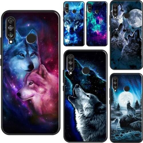 Animal Wolf Galaxy For Huawei P30 P40 Lite P20 Pro Nova 5T P Smart 2021 Case For Honor 10X Lite 10i 8X 9X