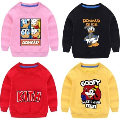 Cartoon Mickey Minnie Print Kids Sweatshirts Baby Boys Clothes Cartoon Casual Long Sleeve T-Shrits Girl Pullover Kid Clothes