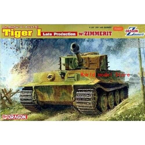 DRAGON 6383 1/35 German Tiger I Late Production w/Zimmerit Plastic Model Building Kit