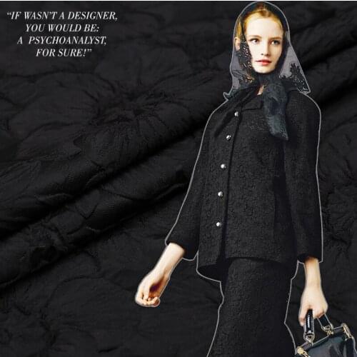 French Imports 2021Autumn Winters Three-Dimensional Flowers Haute Couture Jacquard Fabric For Dress Suit Bright Cloth DIY