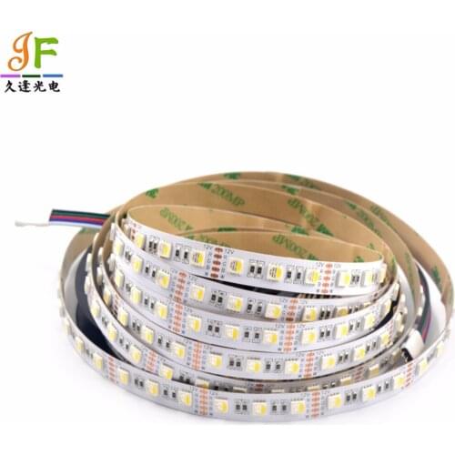 50M 4 in 1 RGBW Flexible LED Strip SMD 5050 RGB+Warm/Cool White Black/White PCB 4 color in 1 Chip 60LED/m Non-waterproof 12V/24V