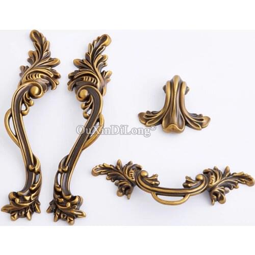 Hotsale 5Pair or 10PCS Furniture Handles European Antique Drawer Wardrobe Cupboard Kitchen Cabinet Door Pulls Handles and Knobs