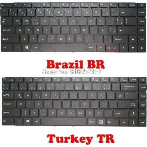 Laptop BR TR Layout Keyboard For Positivo Motion C41 C41TCI C41TC C41TA C4500C Brazil BR Turkey TR Latin America LA NO Frame