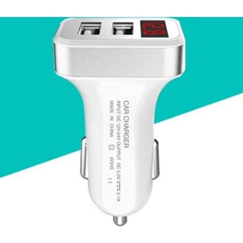 Multi-Function Car Charger Switch for Dual USB Smart Quick Charge With Voltage Test Apples Android Phone