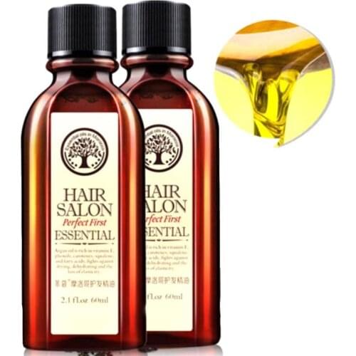 Natural Hair Essential Oil Deep Nourish Hairlines Repair Damaged Hair For Split Ends Long Hair Treatment Organic Argan Oil Serum
