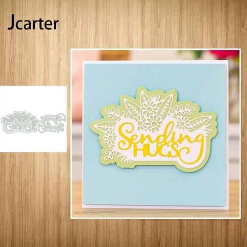 Sending Hugs Leaves Metal Cutting Dies Craft Stencil Scrapbook Handmade Tools Make Album Paper Model Punch Blade Decor Template