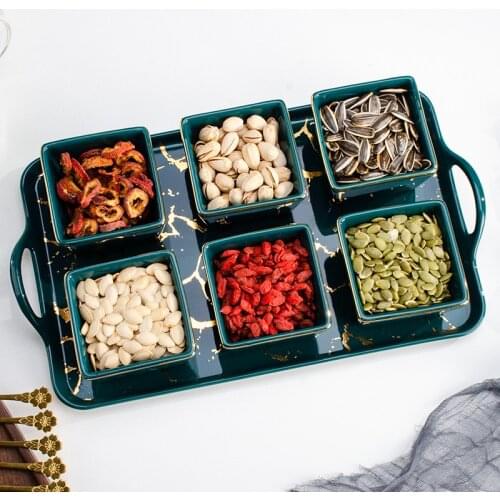 Nordic tray tool tray rectangular home hotel storage tray jewelry tray flowerpot cup ceramic tray ornaments