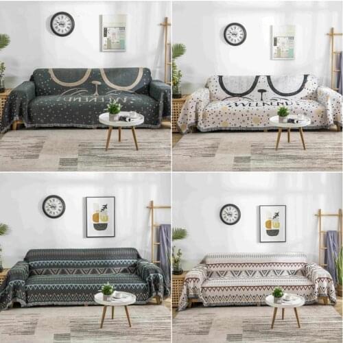 Sofa Throw Blanket Air Condition Knitted Rugs Beach Towel Pet Mats Picnic Cloth Camping RV Blankets Outdoor Cat Rugs Photo Prop