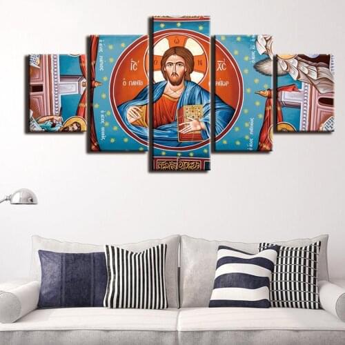 Religious icoms DIY Diamond Painting 5 Panel Jesus Christ Mosaic diamond Embroidery Cross Stitch Full round square Rhinestone