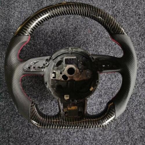 Carbon Fiber Steering Wheel For AUDI A3 A4 A5 A6 A7 S3 S4 S5 S6 S7 2013 2014 2015 2016 Replacement