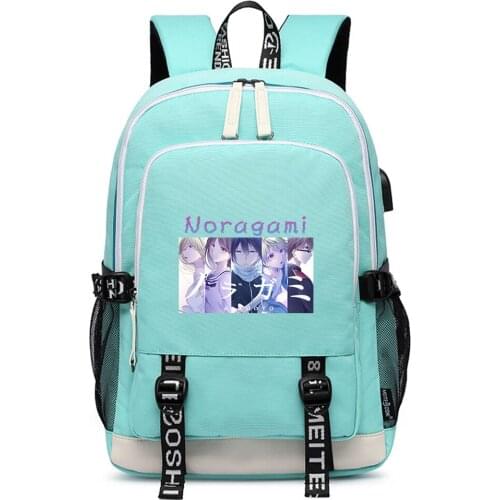 Noragami ARAGOTO YATO Anime Bookbag Oxford School Bags Anime Women Backpack USB Charging Laptop Bagpack Boys Travel Backpack