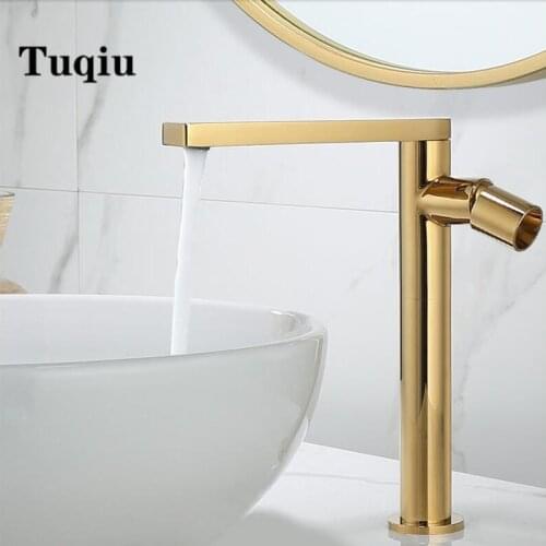 New Basin Faucet Bathroom single lever hot and cold Brass water Mixer Tap brush gold chrome black Basin Water Sink Mixer crane