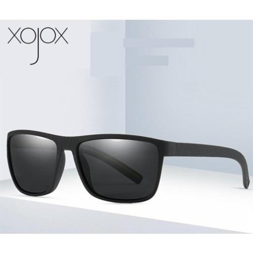 XojoX Vintage Sports Style Polarized Sunglasses Men Black Driving Square Sunglass Shades for Women Luxury Brand Sun Glasses