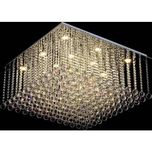 Square design modern chandelier crystal chandelier lighting flush LED light luster chandeliers