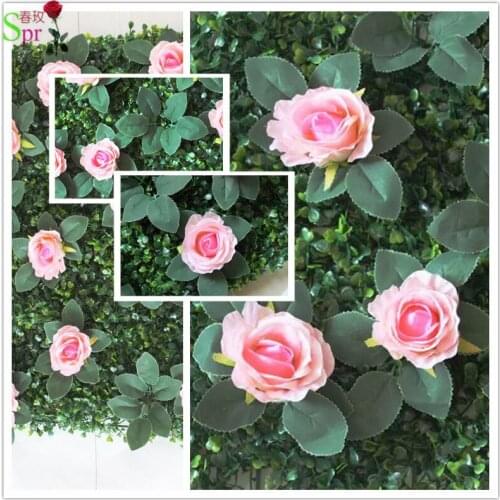 SPR Free Shipping 10pcs/lot cheap Artificial silk flower green grass wall wedding backdrop arch flower table decoration floral