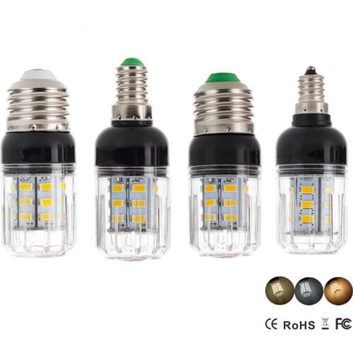 Led bulb E27 E14 E12 E26 5730SMD 110V 220V DC 12V 24V 27LEDs 7W Led Corn Lamp Christmas Chandelier Candle Lighting