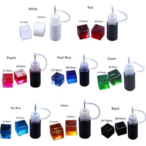 U90E 10g 0.35oz Liquid Epoxy Resin Colorant Highly Concentrated Resin Pigments Kit Jewelry Making Resin Art Crafts Tools Kit